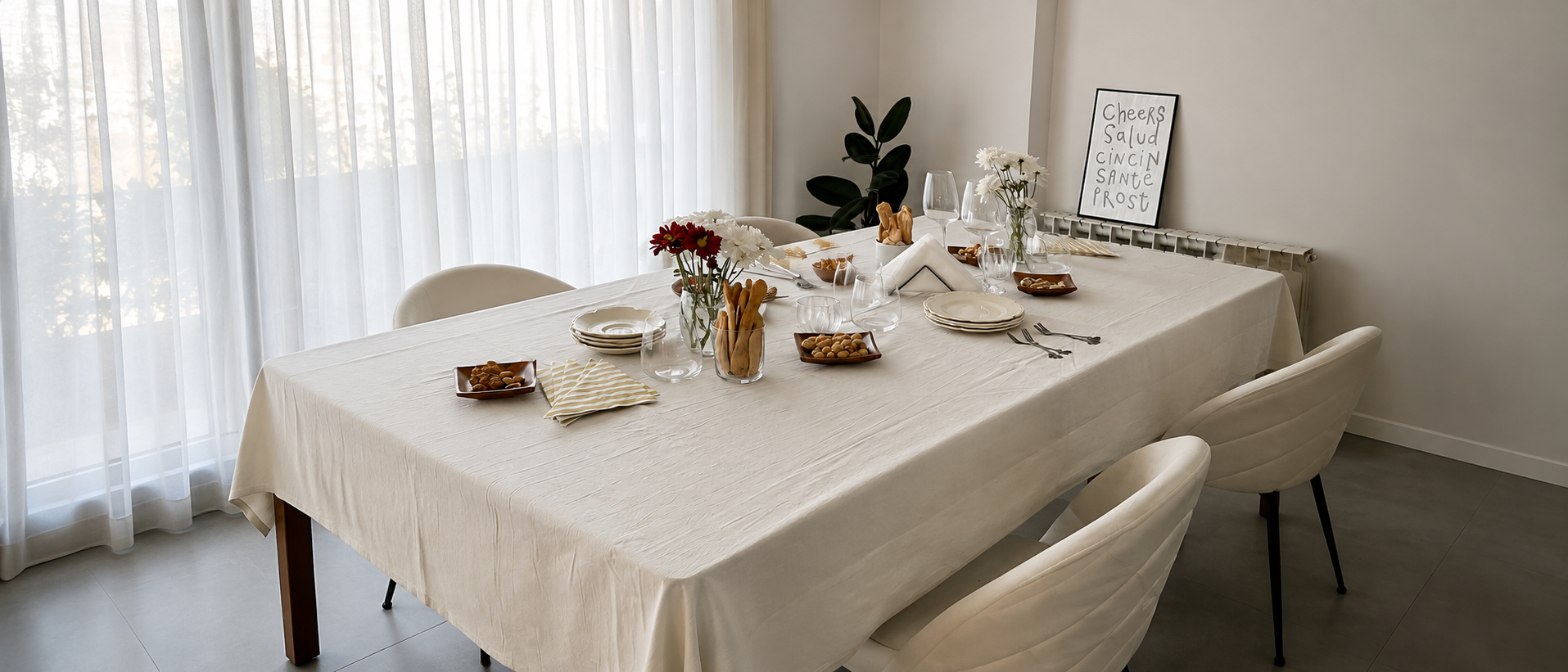Tableware arranged for a considered everyday table