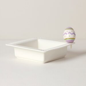 Square Bowl with Easter Egg Accent