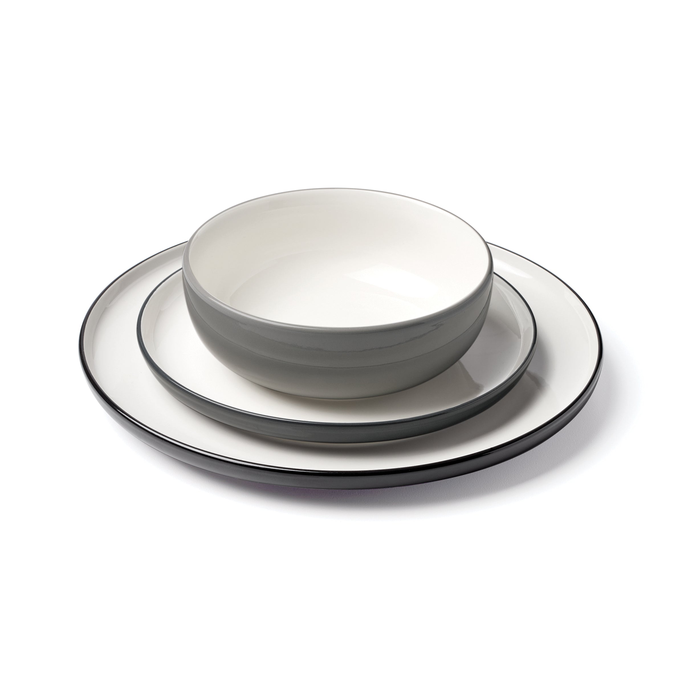 Pumice Ombre Porcelain Dinnerware Set, 12-Piece - Image 14
