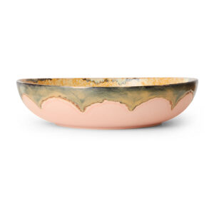 Large Yellow Glaze Salad Bowl